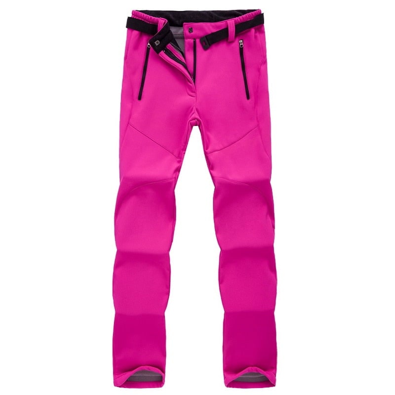 Women's Hiking and Trekking Pants with Fleece Lining and Water Resistant Softshell - Image 1