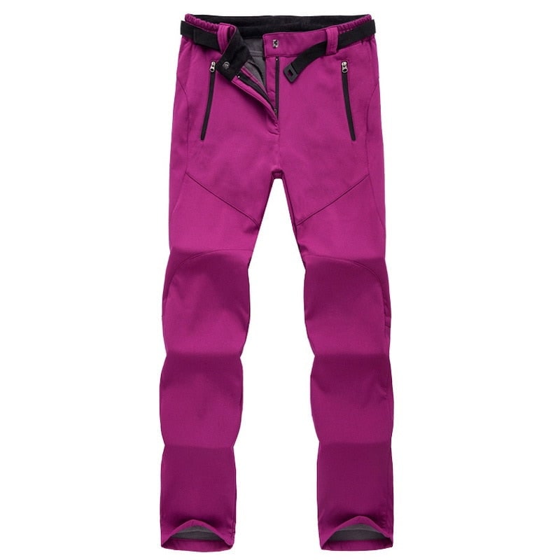 Women's Hiking and Trekking Pants with Fleece Lining and Water Resistant Softshell - Image 13
