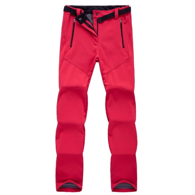 Women's Hiking and Trekking Pants with Fleece Lining and Water Resistant Softshell - Image 14