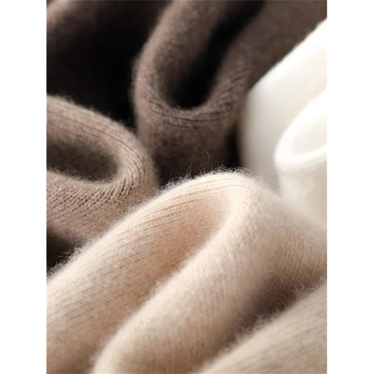 Womens Knit Pants High Waisted Wide Leg Pockets Soft Fuzzy Ribbed Cashmere - Image 3