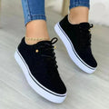 Women's Lace-Up Brogue Platform Sneakers in 5 Colours — side view