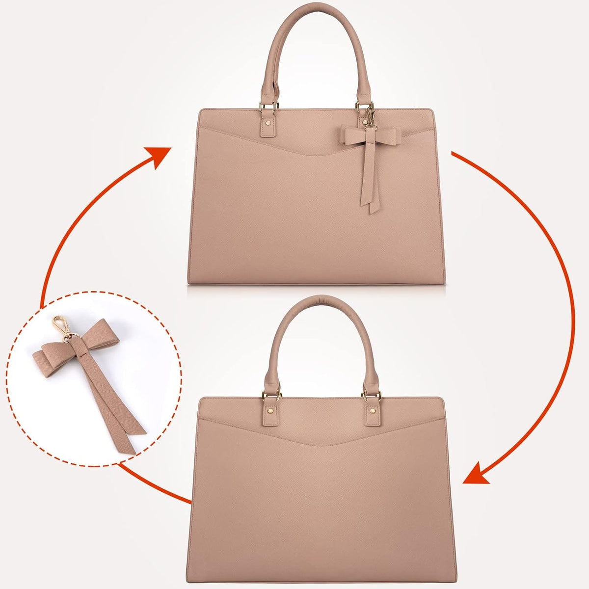 Women's Laptop Tote Bag with Multiple Compartments and Padded Protection - Image 10