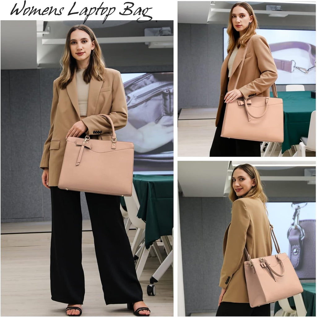 Women's Laptop Tote Bag with Multiple Compartments and Padded Protection - Image 11