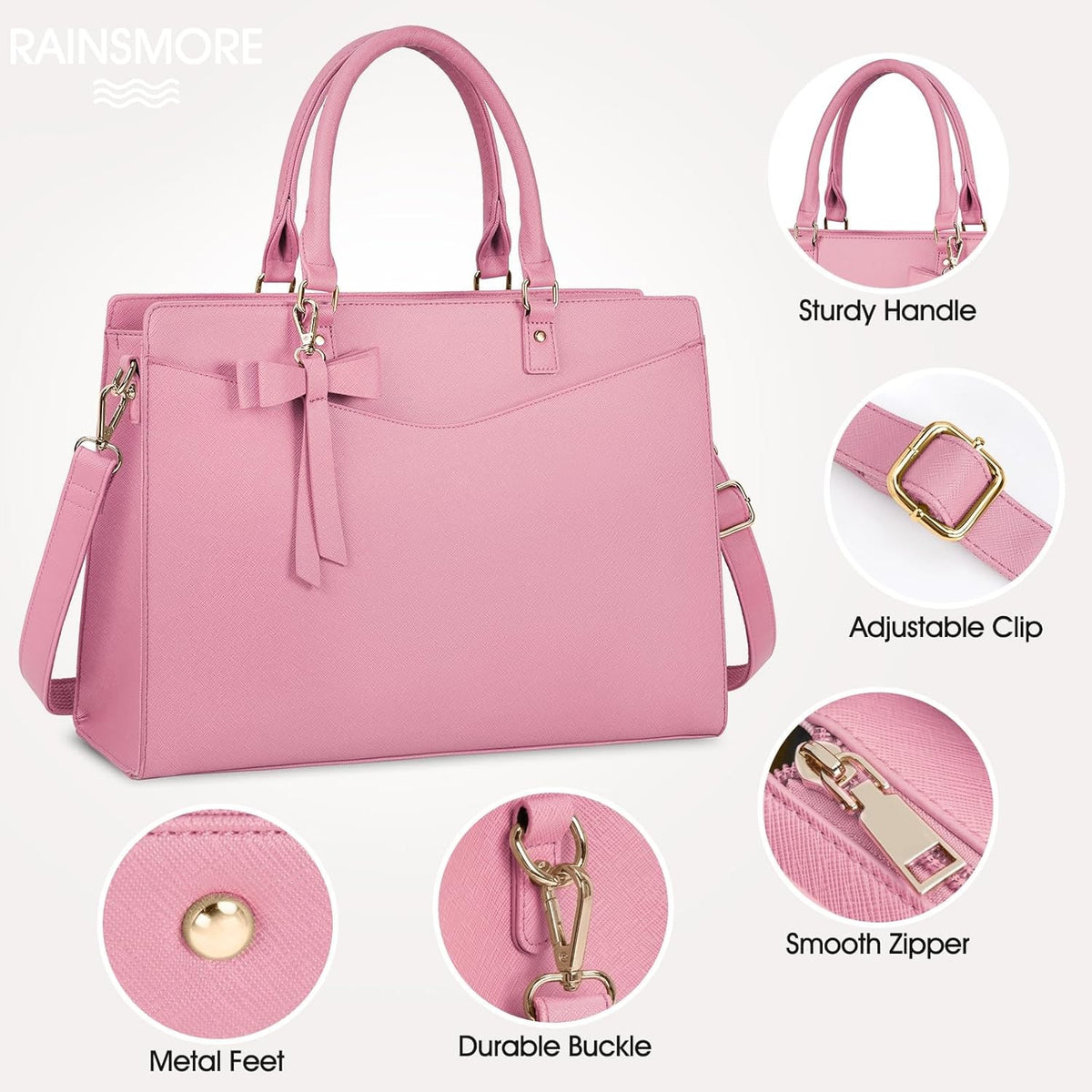 Women's Laptop Tote Bag with Multiple Compartments and Padded Protection - Image 14