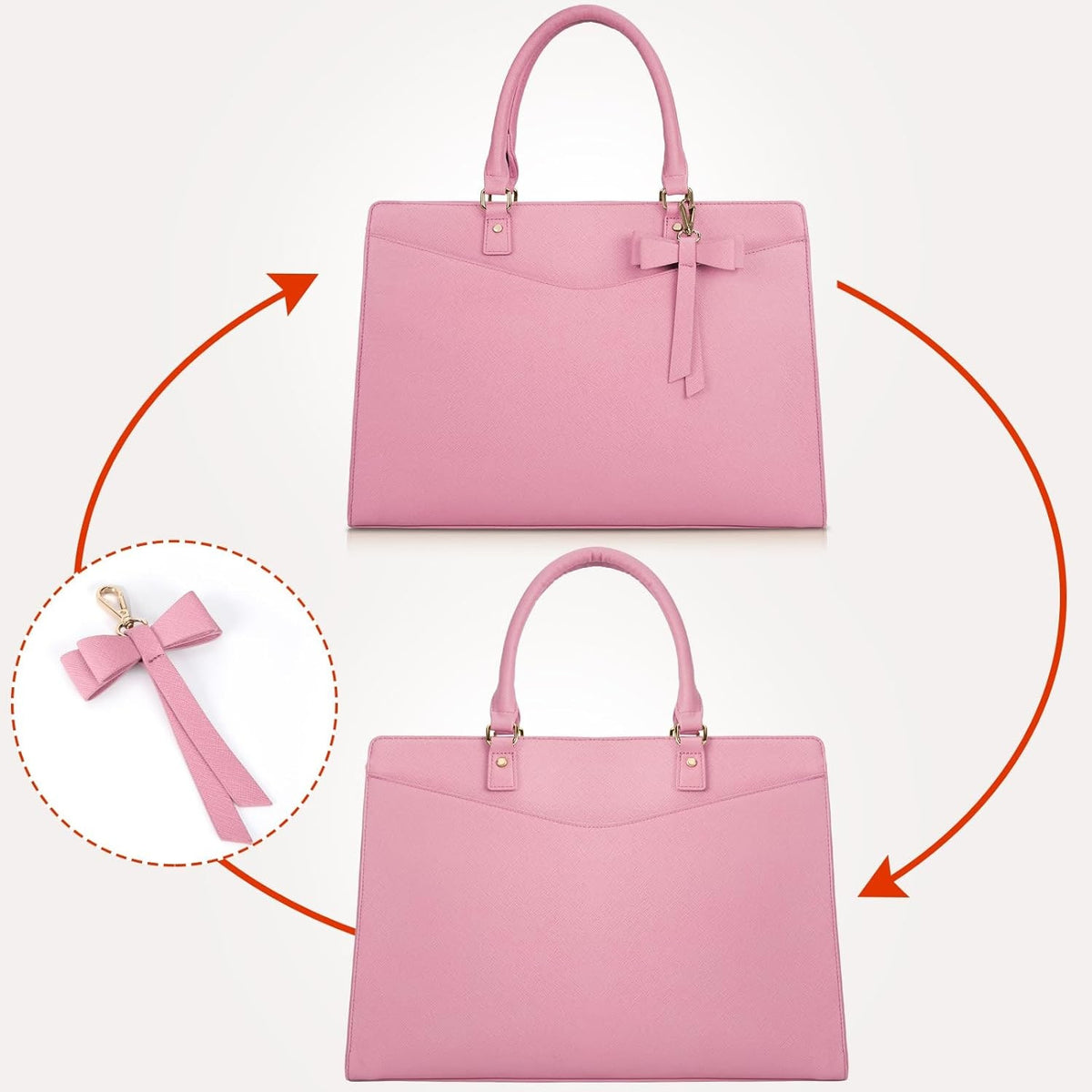 Women's Laptop Tote Bag with Multiple Compartments and Padded Protection - Image 16