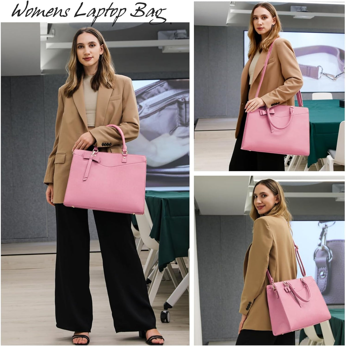 Women's Laptop Tote Bag with Multiple Compartments and Padded Protection - Image 17