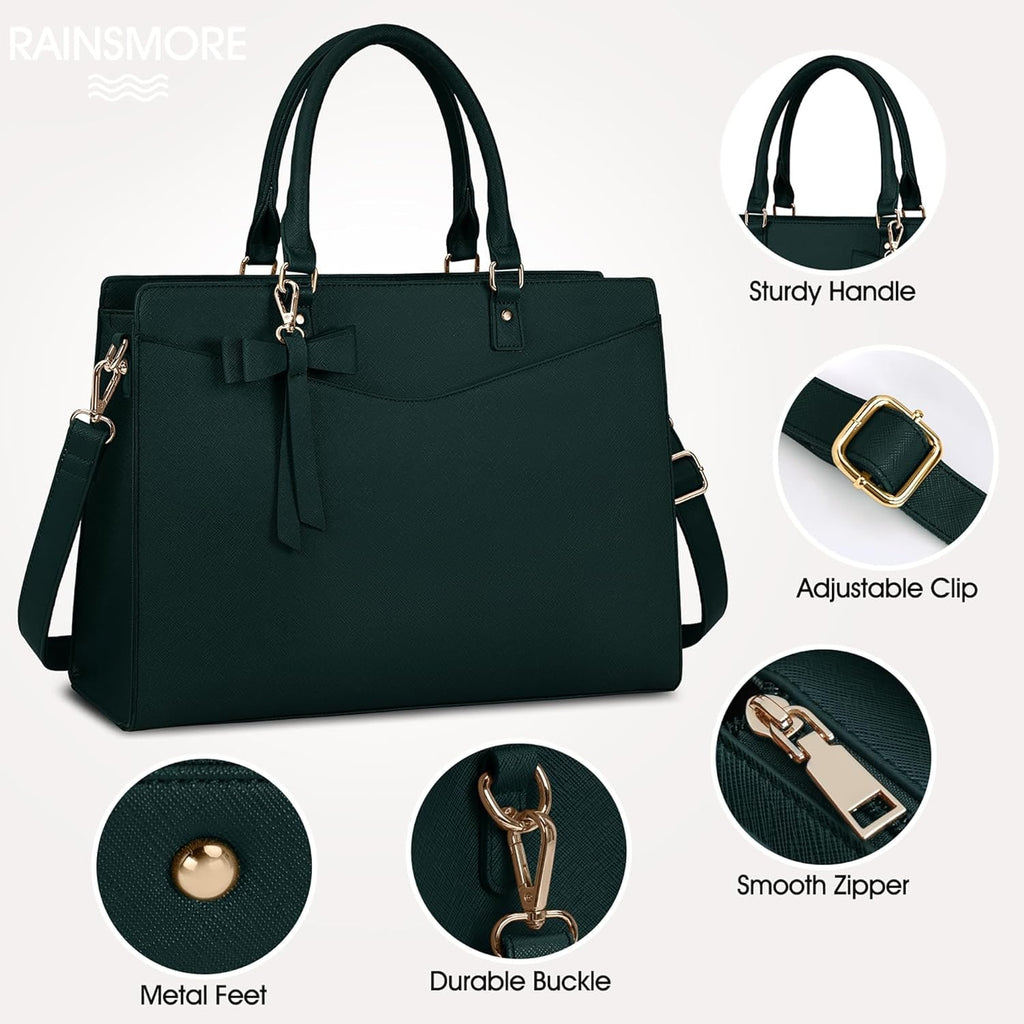 Women's Laptop Tote Bag with Multiple Compartments and Padded Protection - Image 2