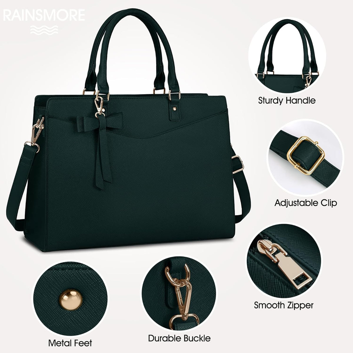 Women's Laptop Tote Bag with Multiple Compartments and Padded Protection - Image 2
