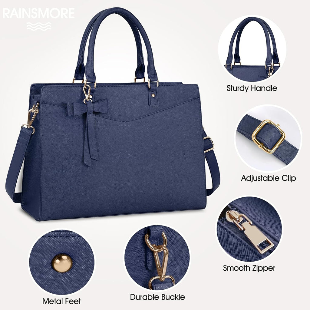 Women's Laptop Tote Bag with Multiple Compartments and Padded Protection - Image 20