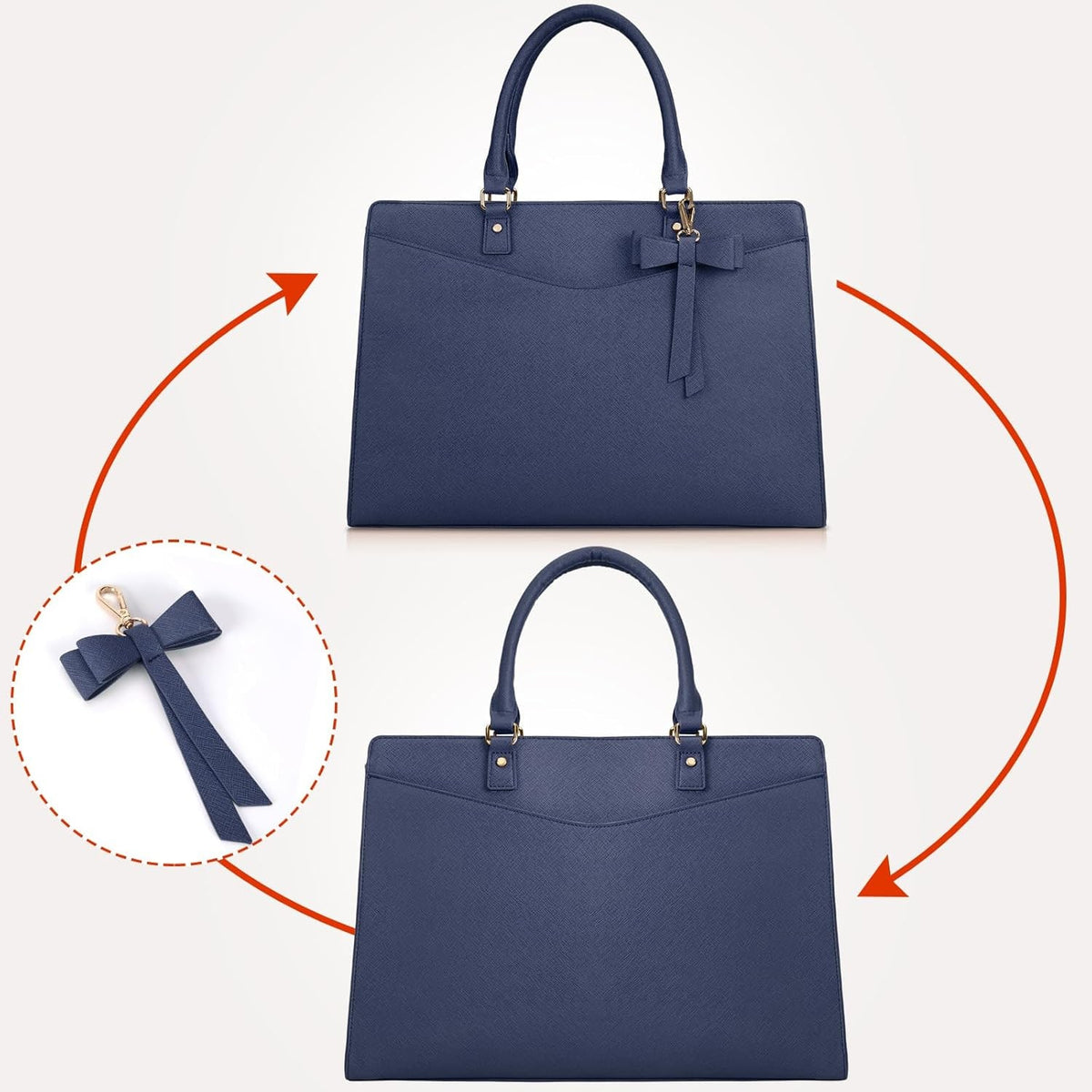 Women's Laptop Tote Bag with Multiple Compartments and Padded Protection - Image 22