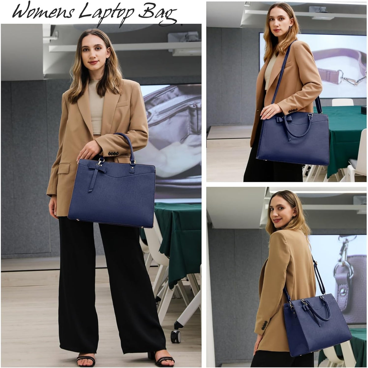 Women's Laptop Tote Bag with Multiple Compartments and Padded Protection - Image 23