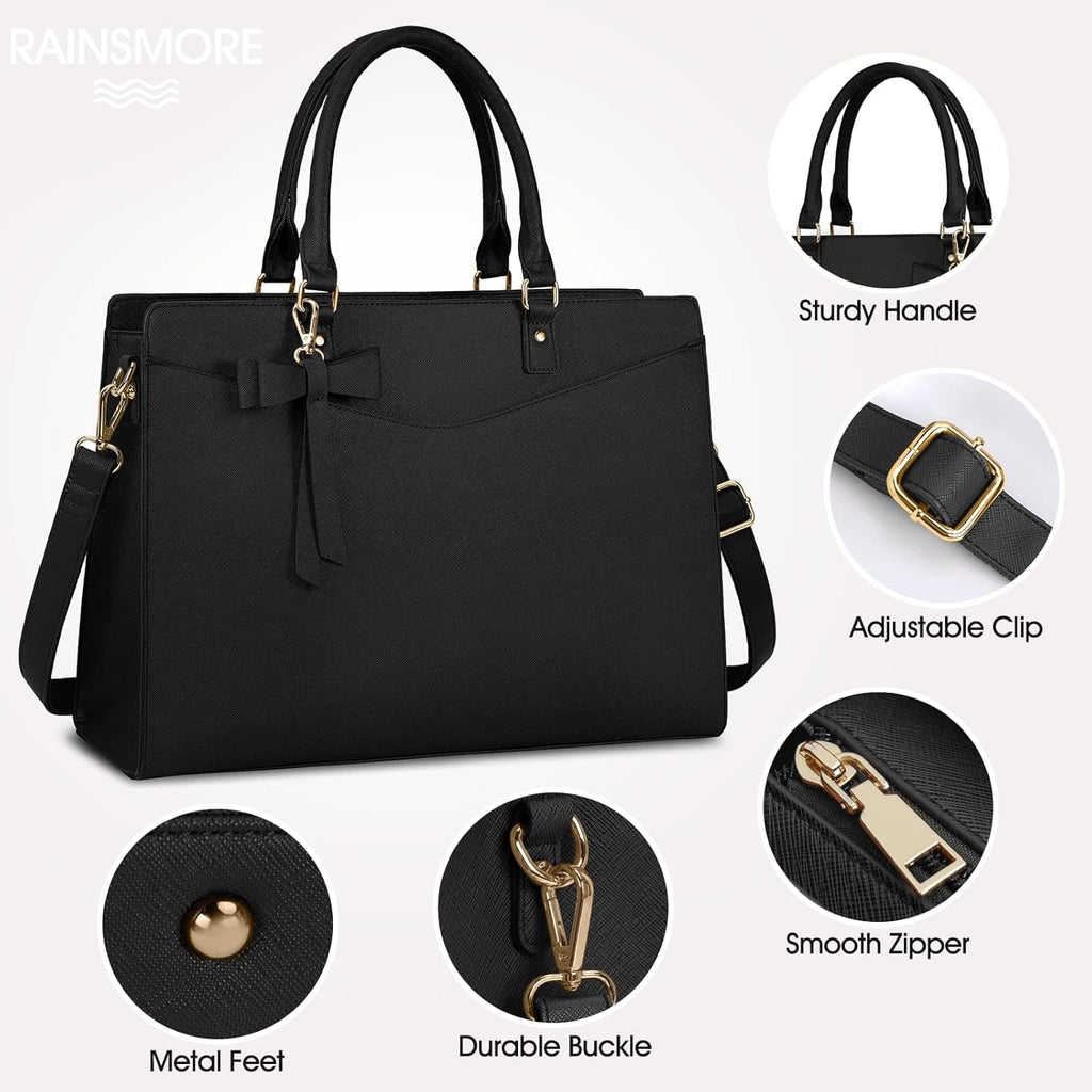 Women's Laptop Tote Bag with Multiple Compartments and Padded Protection - Image 26