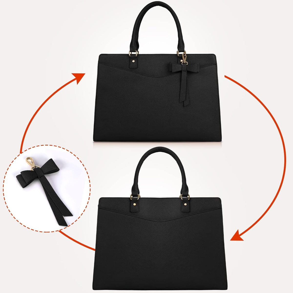 Women's Laptop Tote Bag with Multiple Compartments and Padded Protection - Image 28