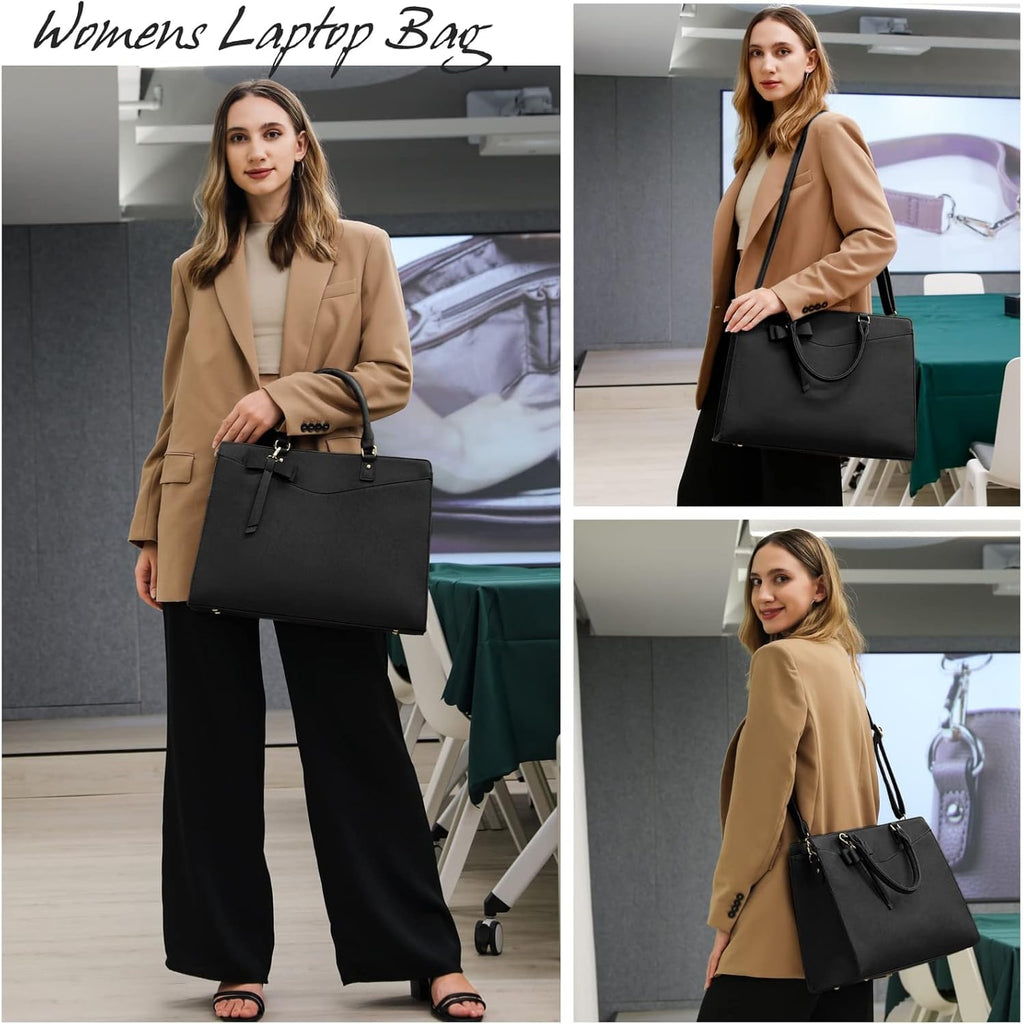 Women's Laptop Tote Bag with Multiple Compartments and Padded Protection - Image 29