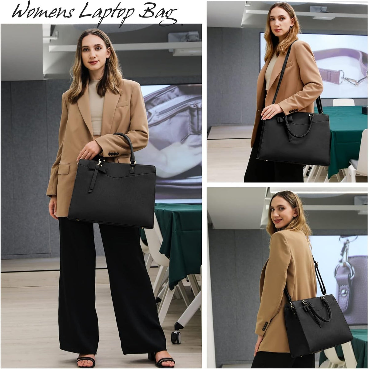 Women's Laptop Tote Bag with Multiple Compartments and Padded Protection - Image 29