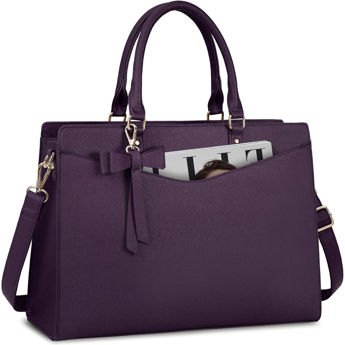 Women's Laptop Tote Bag with Multiple Compartments and Padded Protection - Image 31