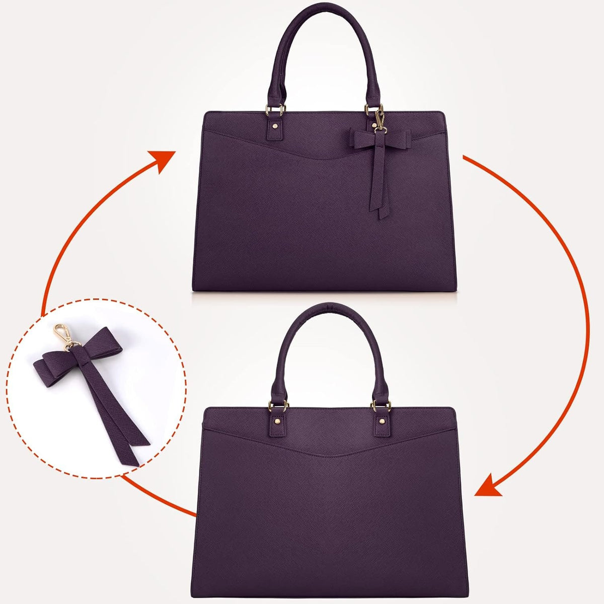 Women's Laptop Tote Bag with Multiple Compartments and Padded Protection - Image 34