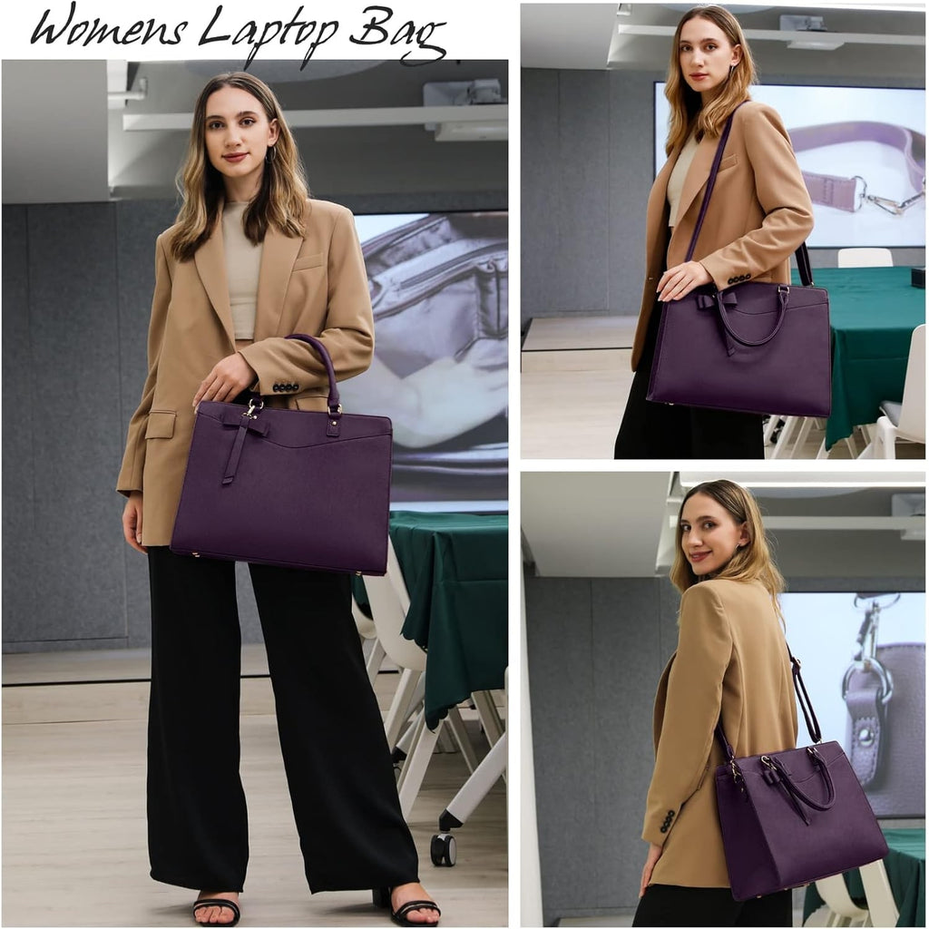 Women's Laptop Tote Bag with Multiple Compartments and Padded Protection - Image 35