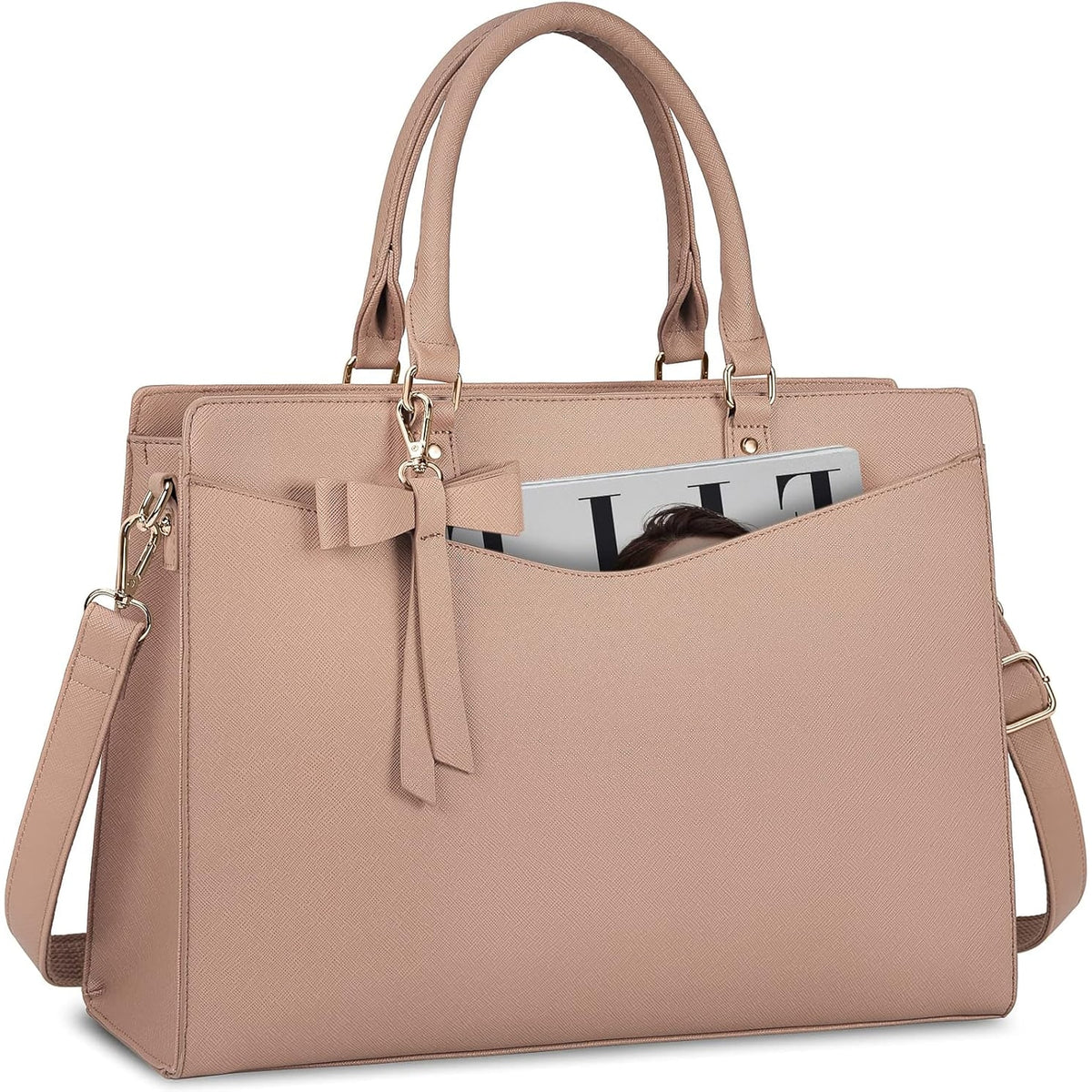 Women's Laptop Tote Bag with Multiple Compartments and Padded Protection - Image 7