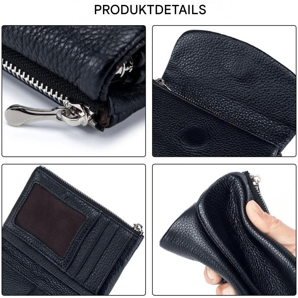 Women's Leather Bifold Wallet with Dual Zipper Pockets and Card Slots - Image 28