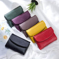 Women's Leather Bifold Wallet with Dual Zipper Pockets and Card Slots - Image 3