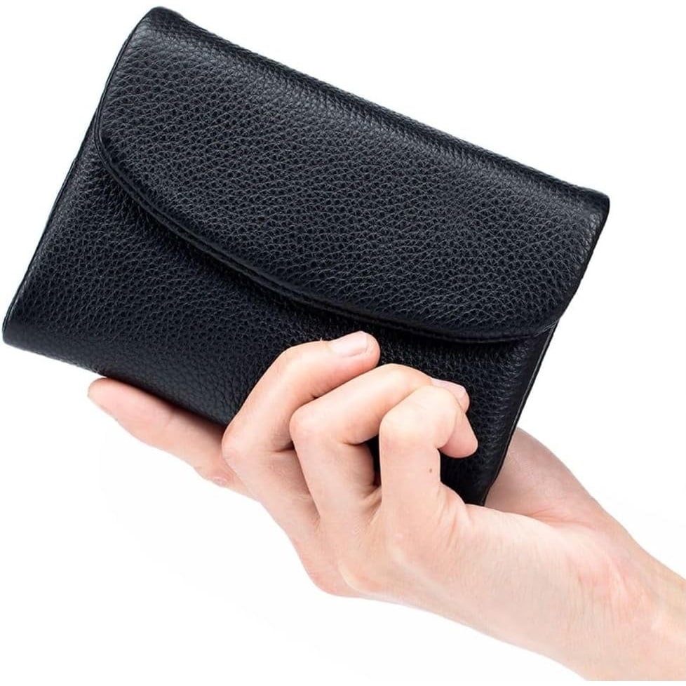 Women's Leather Bifold Wallet with Dual Zipper Pockets and Card Slots - Image 31