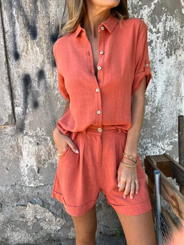 Women's Lightweight Two-Piece Shorts and Top Set — detail view