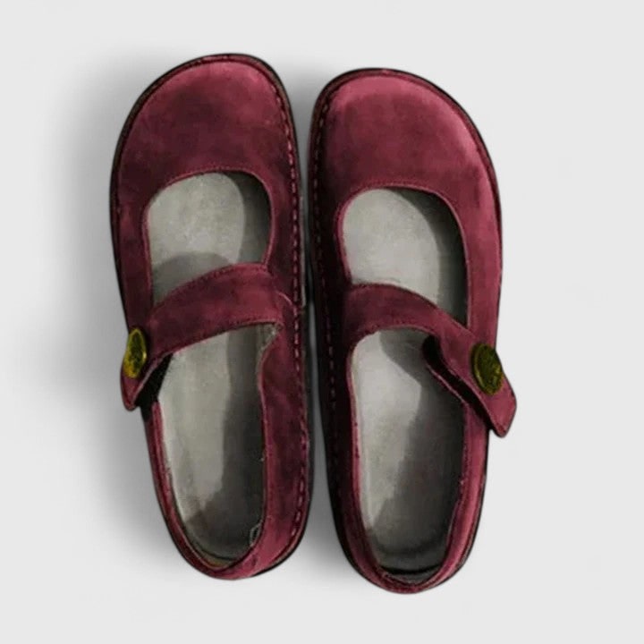 Women's Mary Jane Flats with Adjustable Strap and Cushioned Insole - Image 4