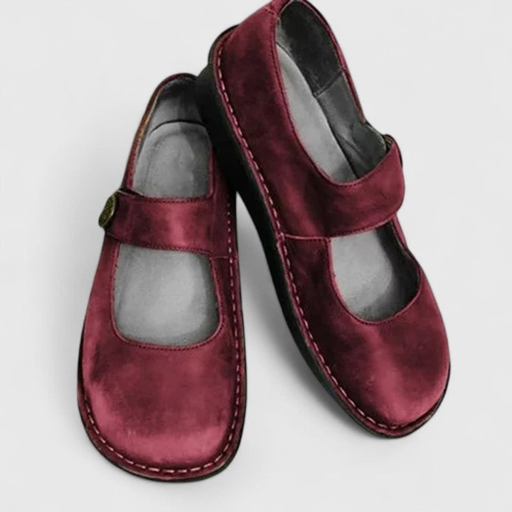 Women's Mary Jane Flats with Adjustable Strap and Cushioned Insole - Image 7