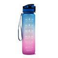 Women's Motivational Water Bottle with Time Markers Flip-Top Lid and 1l Capacity Glass - Image 21