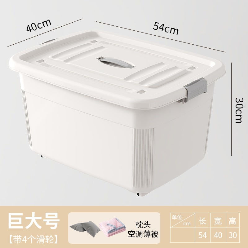 Women's Plastic Storage Bins with Lids Transparent Stackable Containers with Latching and Folding Handle - Image 8