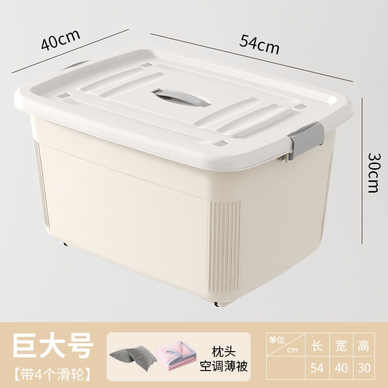 Women's Plastic Storage Bins with Lids Transparent Stackable Containers with Latching and Folding Handle - Image 9