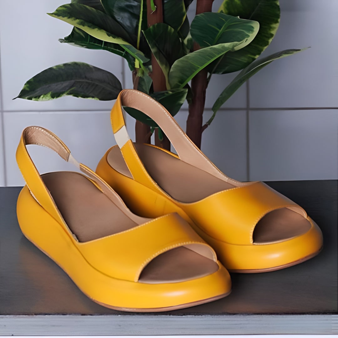 Womens Platform Sandals Slip Slingback Open Toe Thick Sole Beach - Image 2