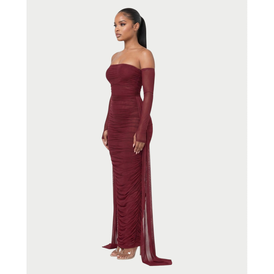 The Draped Ruched Maxi