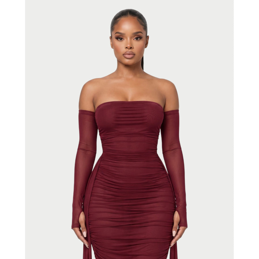 The Draped Ruched Maxi