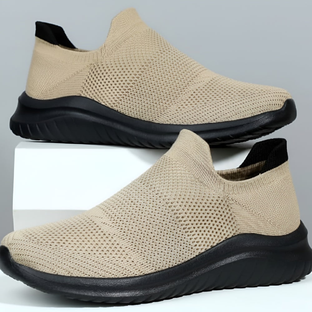 Women's Slip on Sneakers Breathable Mesh Laceless Walking Cushioned On Shoes - Image 1