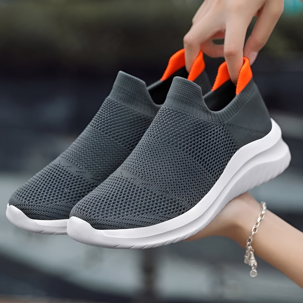 Women's Slip on Sneakers Breathable Mesh Laceless Walking Cushioned On Shoes - Image 4