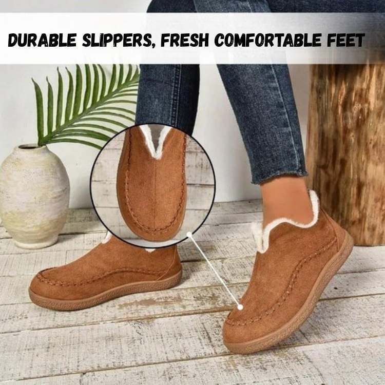 Women's Slipper Booties with Faux Suede Fleece Lining and Arch Support - Image 2