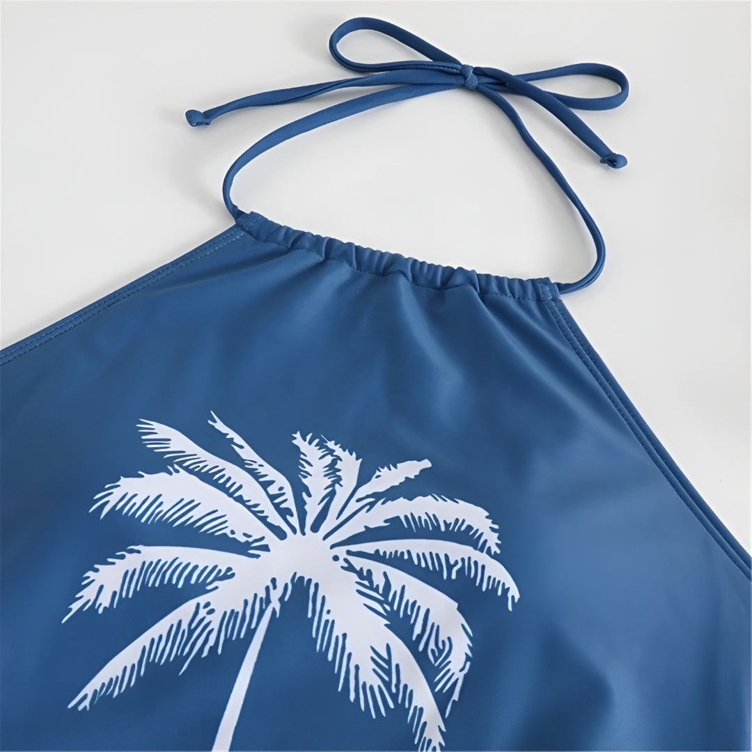 Women's Tankini Swimsuit Bathing Suit Halterneck Two Piece Quick Dry Beach Halter - Image 2