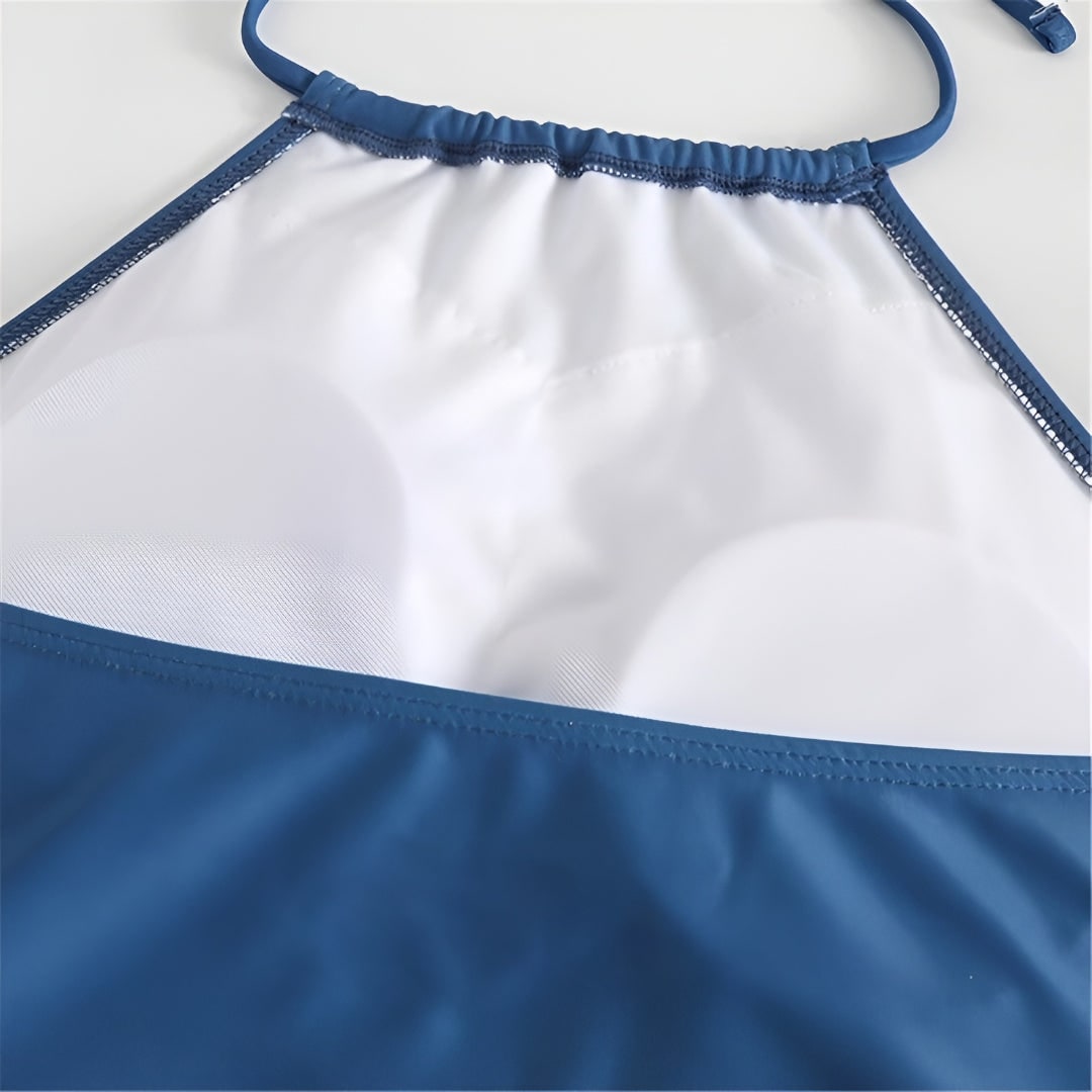 Women's Tankini Swimsuit Bathing Suit Halterneck Two Piece Quick Dry Beach Halter - Image 3