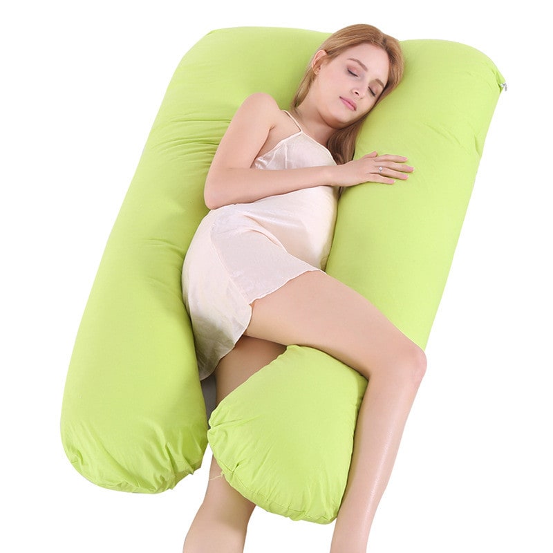 Women's U Shaped Full Body Pregnancy Pillow with Plush Support for Side Sleeping - Image 11