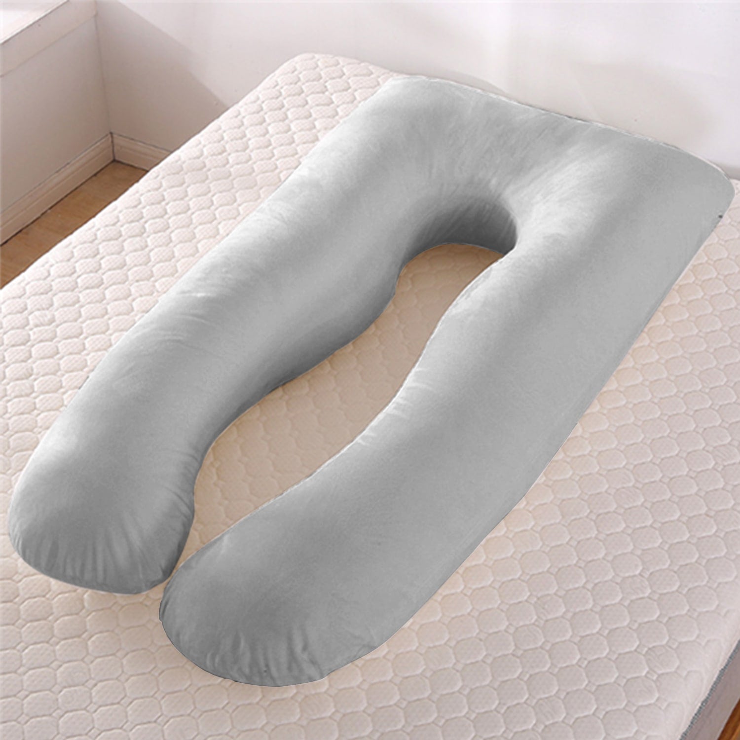 Women's U Shaped Full Body Pregnancy Pillow with Plush Support for Side Sleeping - Image 12