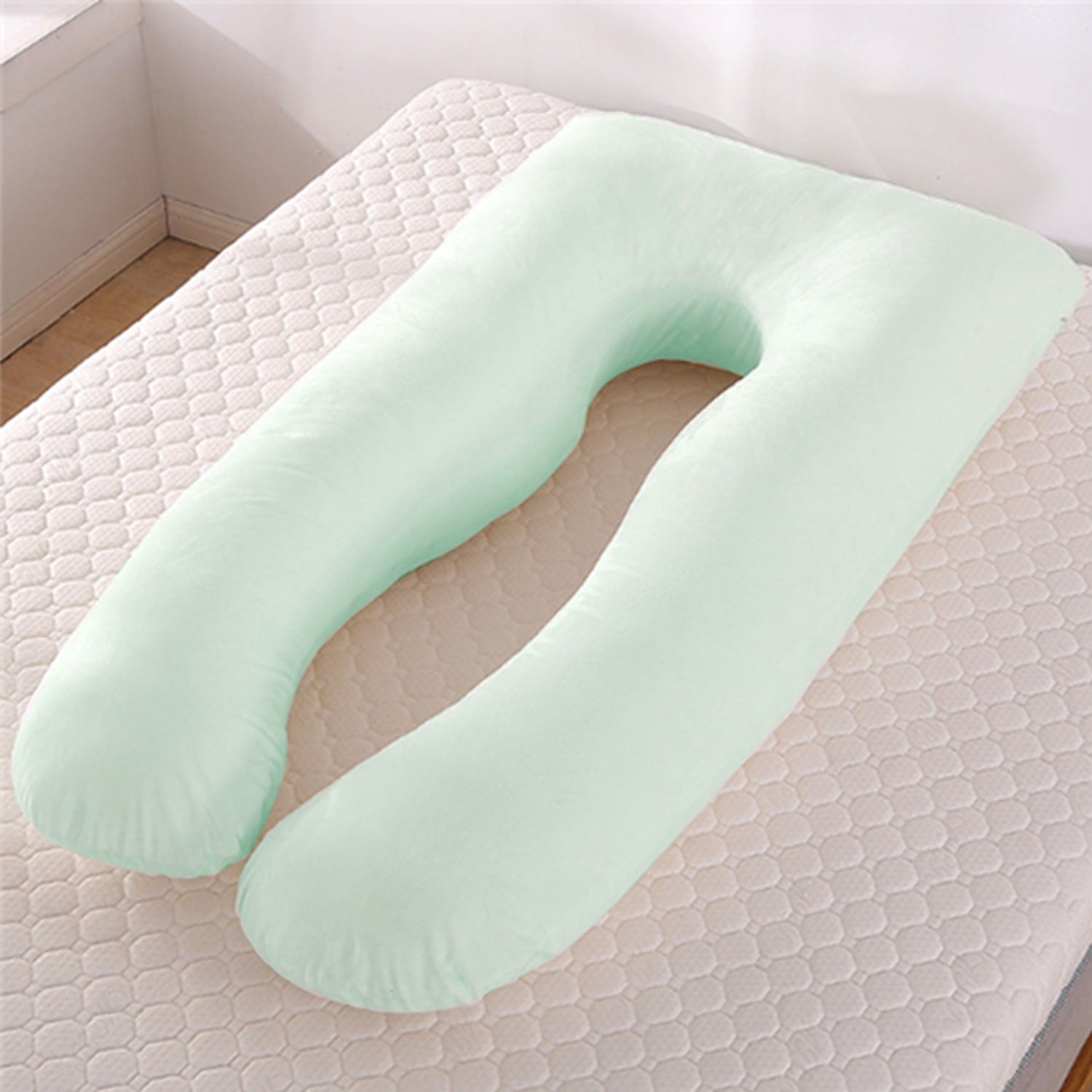 Women's U Shaped Full Body Pregnancy Pillow with Plush Support for Side Sleeping - Image 13