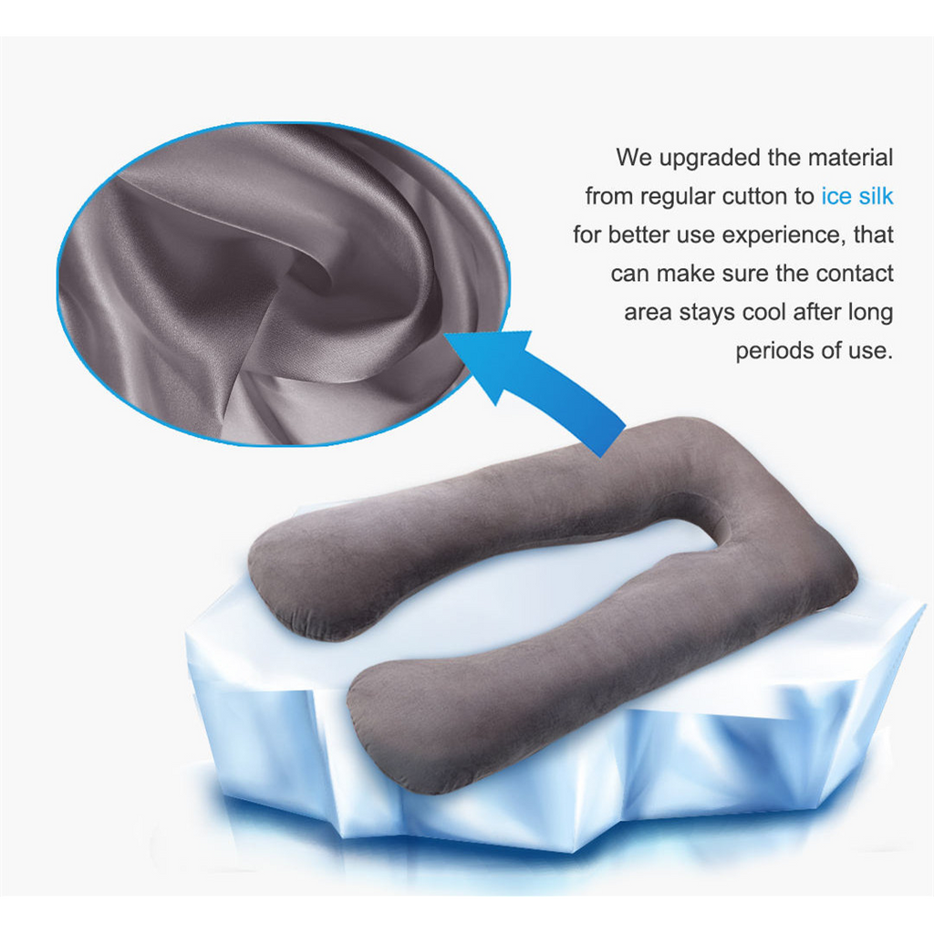 Women's U Shaped Full Body Pregnancy Pillow with Plush Support for Side Sleeping - Image 14