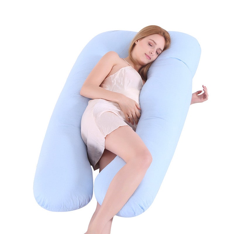 Women's U Shaped Full Body Pregnancy Pillow with Plush Support for Side Sleeping - Image 16