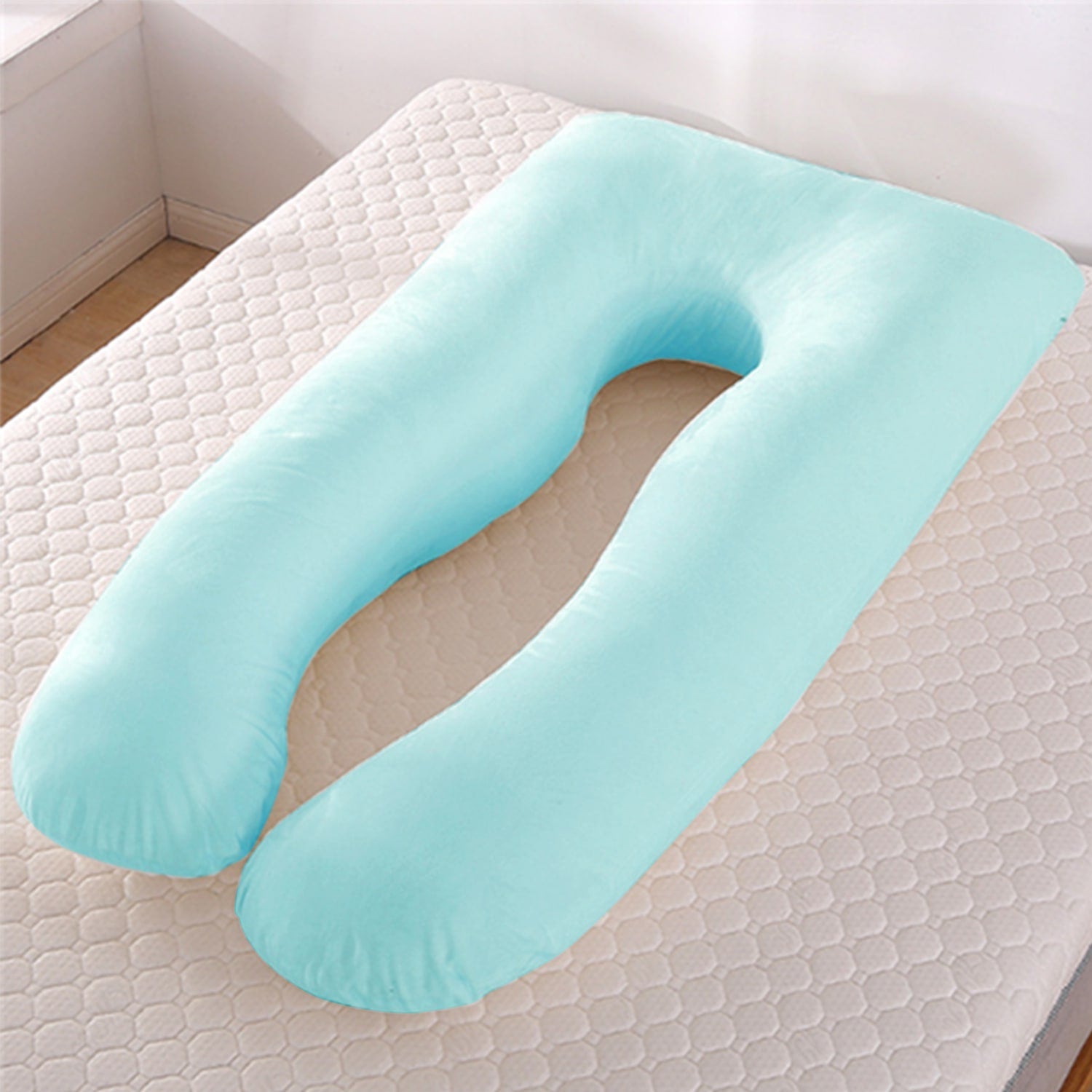 Women's U Shaped Full Body Pregnancy Pillow with Plush Support for Side Sleeping - Image 2