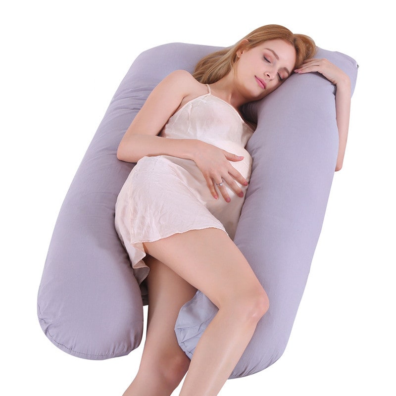 Women's U Shaped Full Body Pregnancy Pillow with Plush Support for Side Sleeping - Image 5