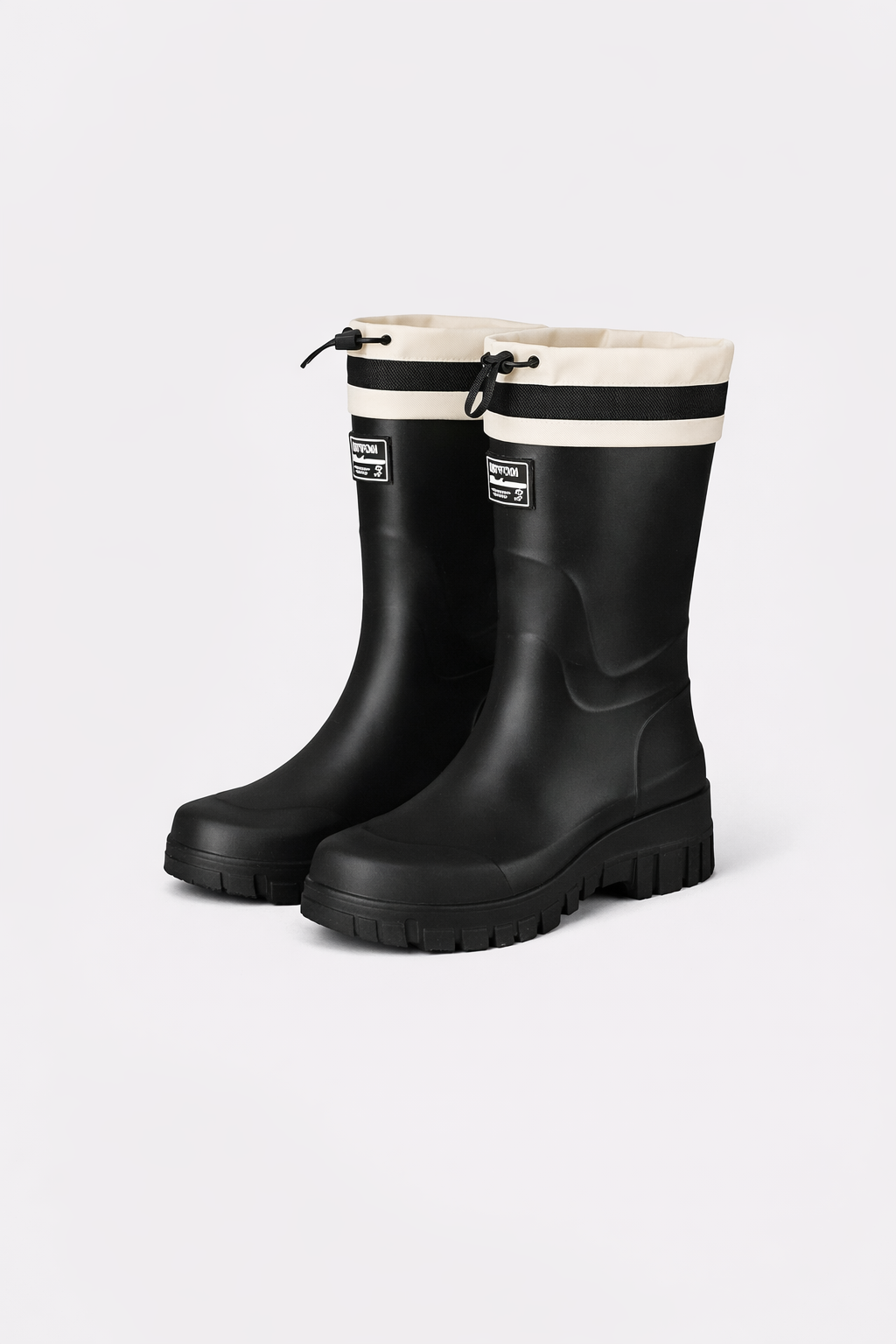 Women's Waterproof Boots with Adjustable Drawstring Collar and Chunky Lug Sole - Image 12