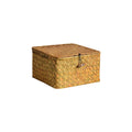 Women's Woven Basket with Lid and Seagrass Storage Laundry with Toggle Closure Wicker - Image 5