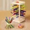 Wooden Tower Game with Colored Sticks and Balls Balance Toy - Image 1
